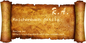 Reichenbach Attila névjegykártya